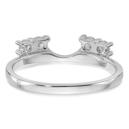 14K White Gold Real Diamond Wrap