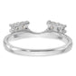 0.28ct. CZ Solid Real 14K White Gold WrapRing