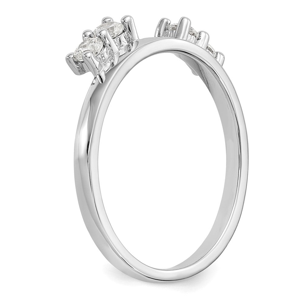 14K White Gold Real Diamond Wrap