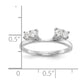 14K White Gold Real Diamond Wrap