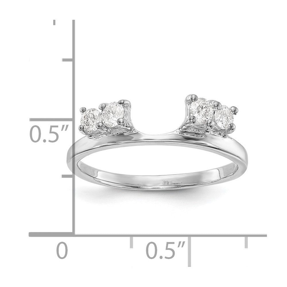 14K White Gold Real Diamond Wrap
