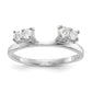 14K White Gold Real Diamond Wrap