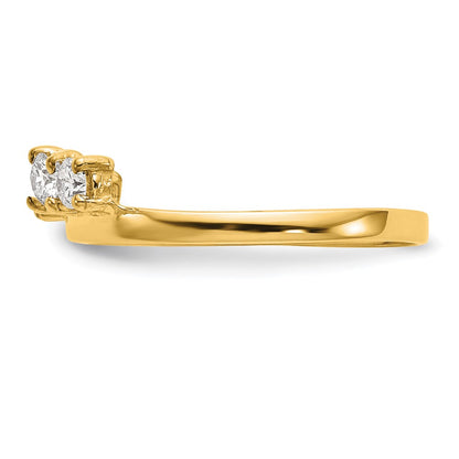 14K Yellow Gold Real Diamond Wrap