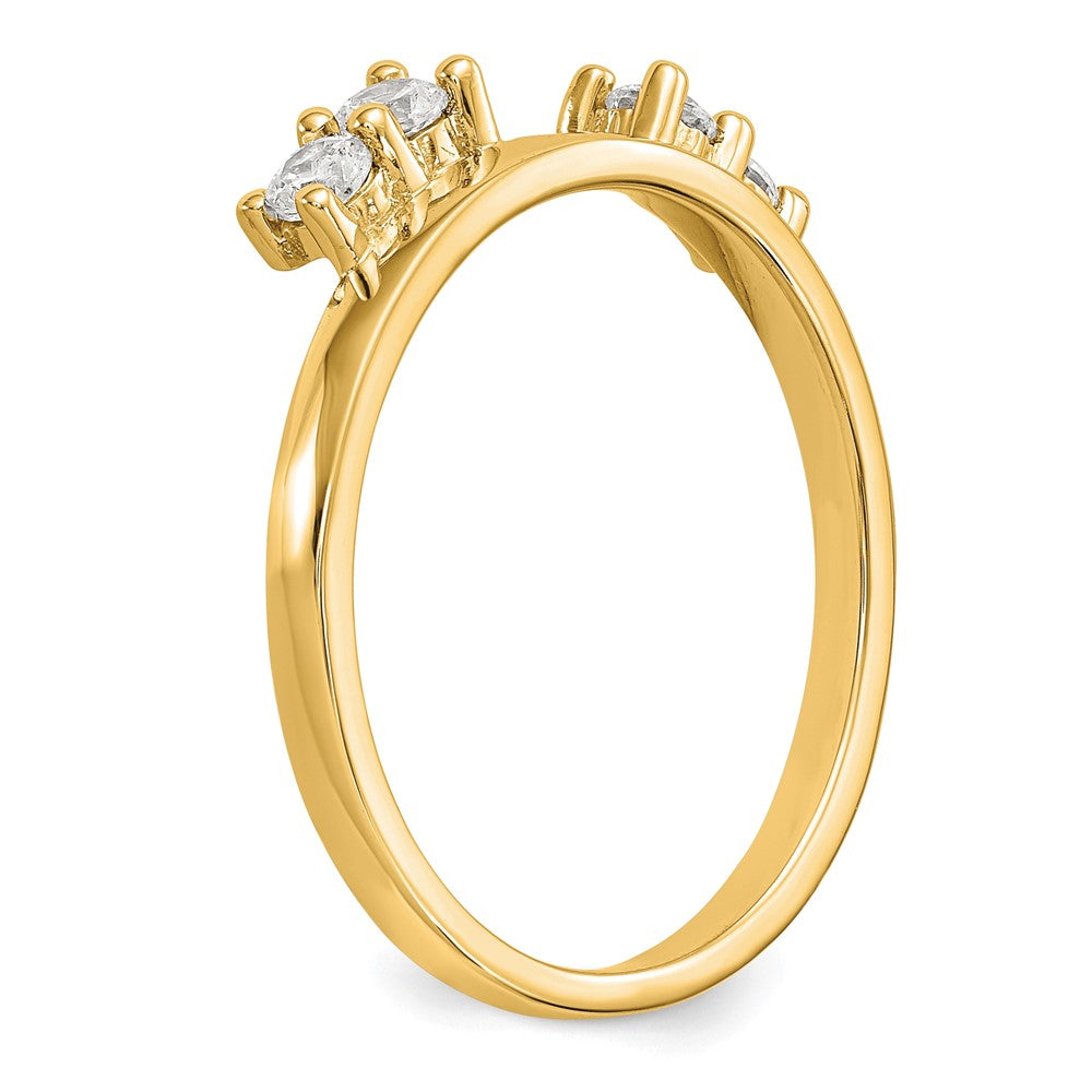 14K Yellow Gold Real Diamond Wrap