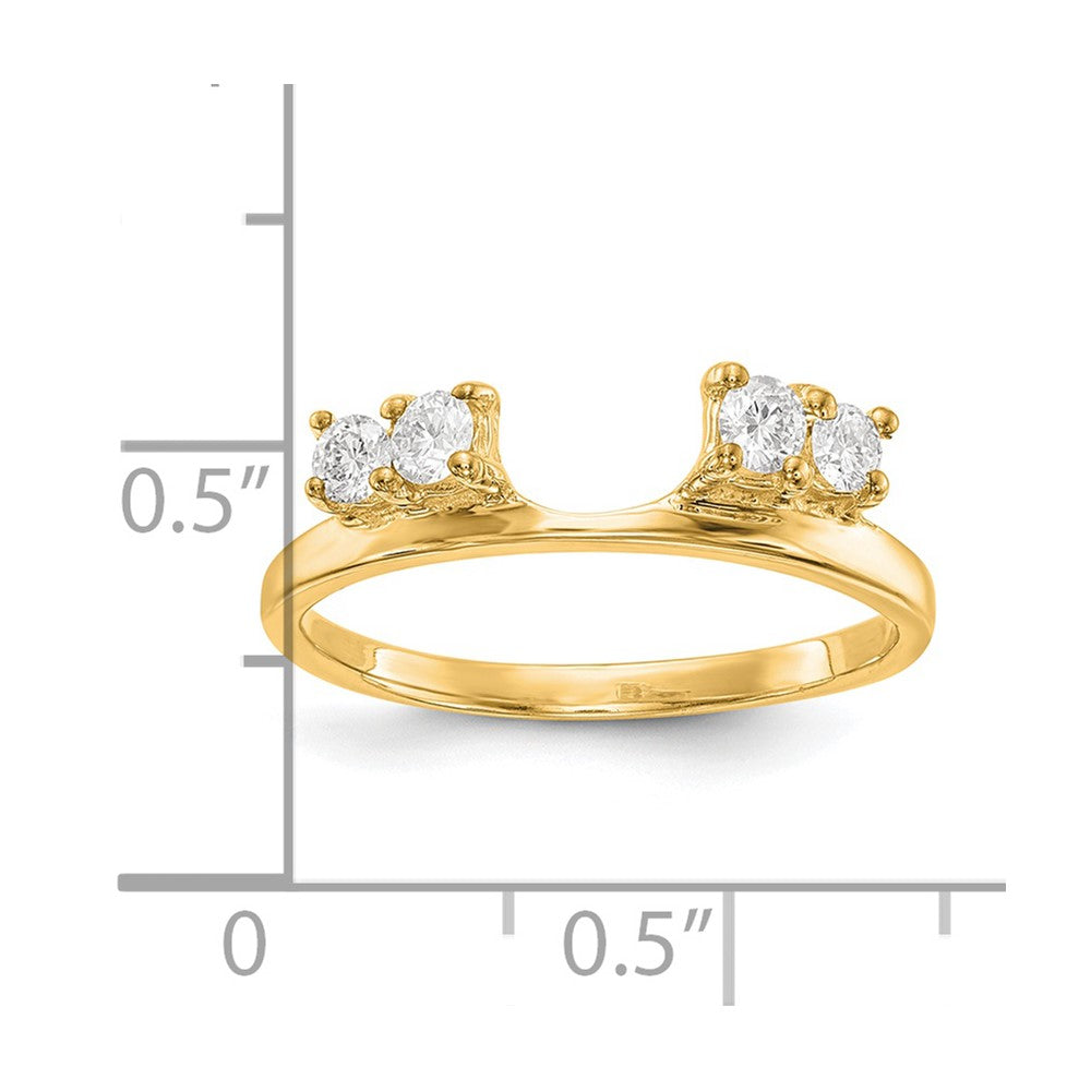 14K Yellow Gold Real Diamond Wrap