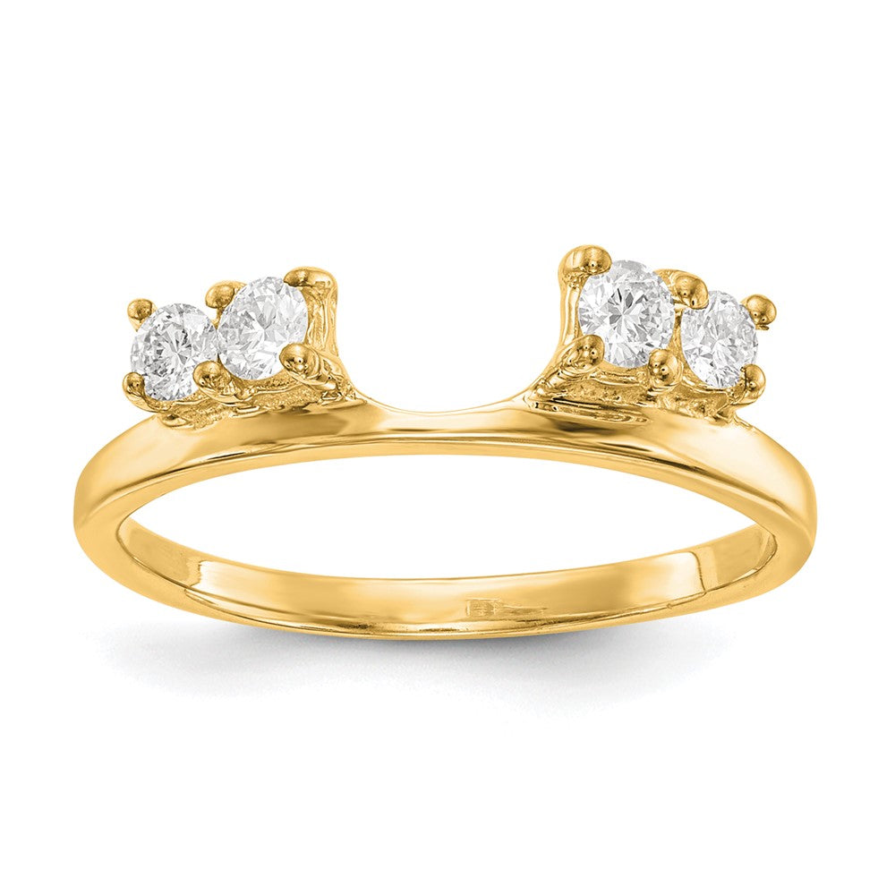 14K Yellow Gold Real Diamond Wrap