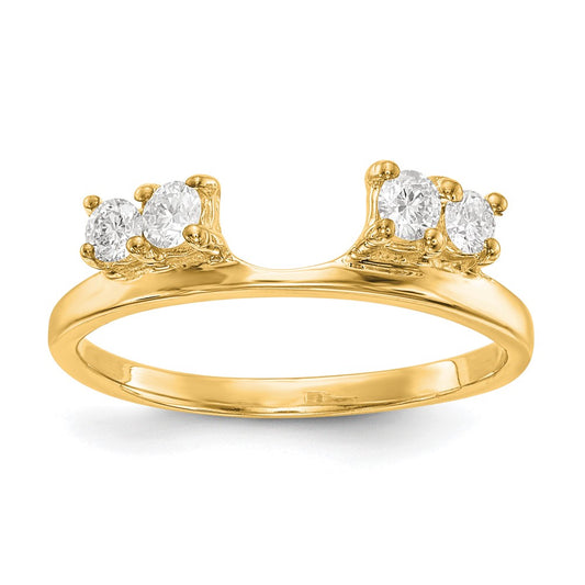 14K Yellow Gold Real Diamond Wrap