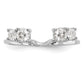 0.46ct. CZ Solid Real 14K White Gold WrapRing