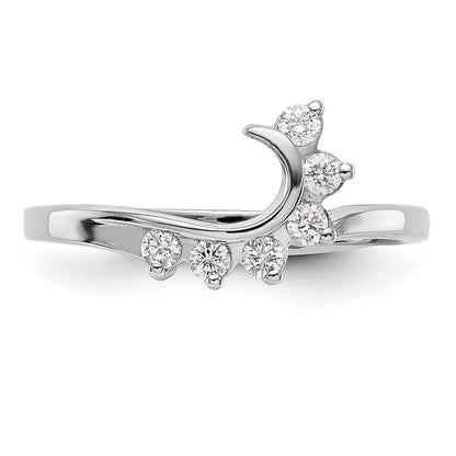 14K White Gold Real Diamond Wrap