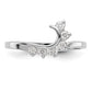 0.15ct. CZ Solid Real 14K White Gold WrapRing