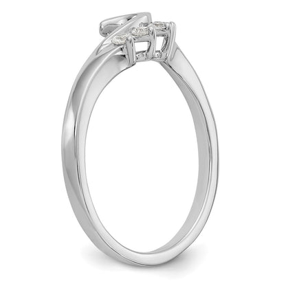 14K White Gold Real Diamond Wrap
