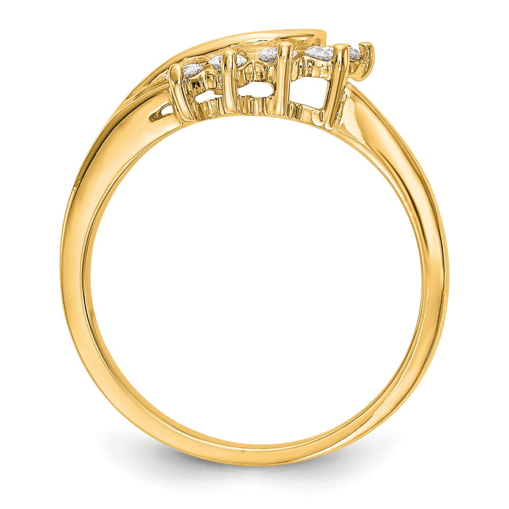 14K Yellow Gold Real Diamond Wrap