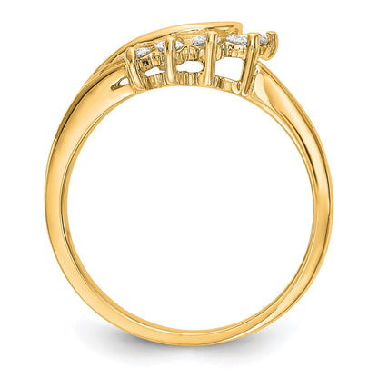 14K Yellow Gold Real Diamond Wrap