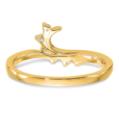 14K Yellow Gold Real Diamond Wrap