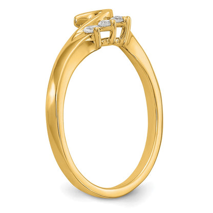 14K Yellow Gold Real Diamond Wrap