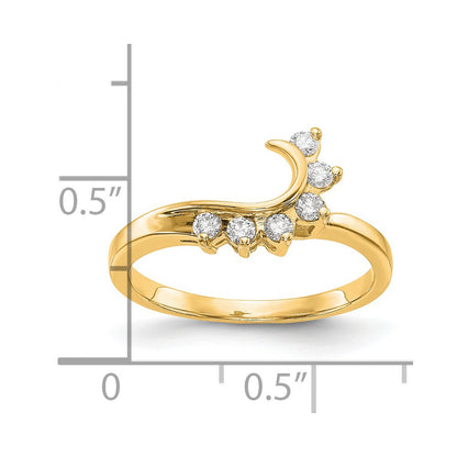 14K Yellow Gold Real Diamond Wrap