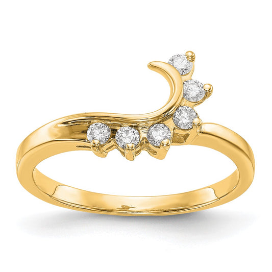 14K Yellow Gold Real Diamond Wrap