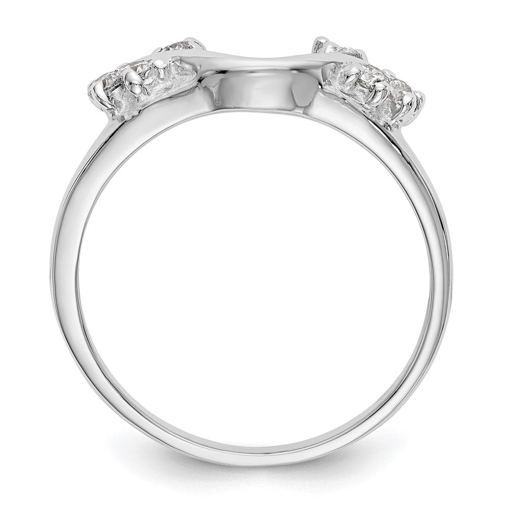 0.15ct. CZ Solid Real 14K White Gold AA WrapRing
