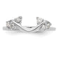 0.15ct. CZ Solid Real 14K White Gold AA WrapRing