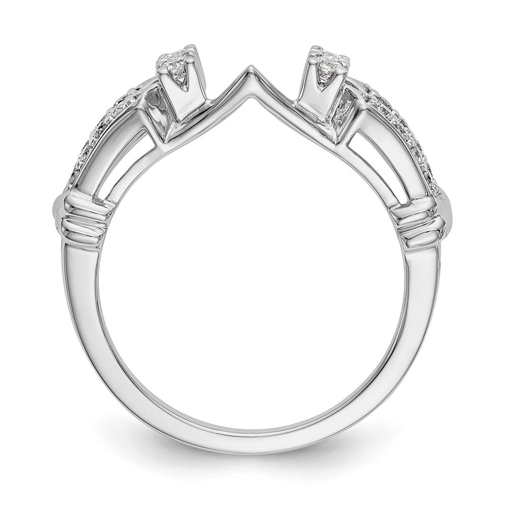 14K White Gold Real Diamond Wrap
