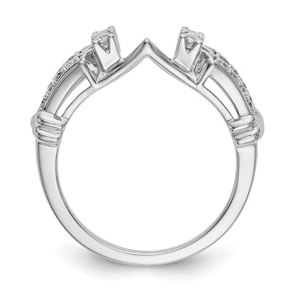 14K White Gold Real Diamond Wrap