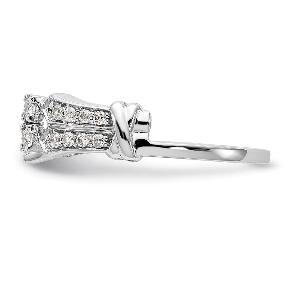 14K White Gold Real Diamond Wrap