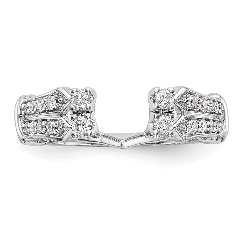 14K White Gold Real Diamond Wrap