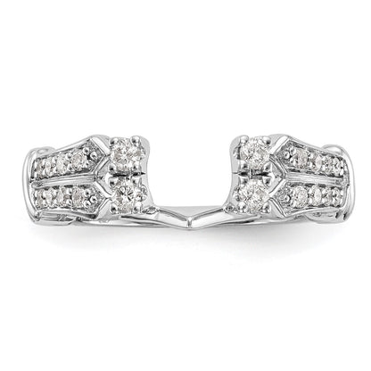 14K White Gold Real Diamond Wrap