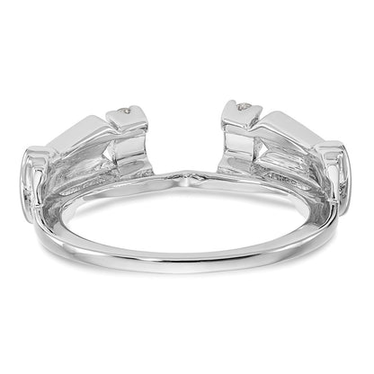 14K White Gold Real Diamond Wrap
