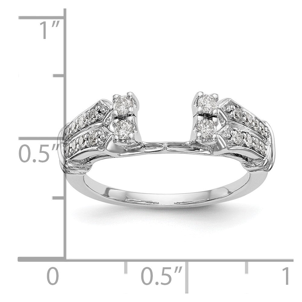 14K White Gold Real Diamond Wrap