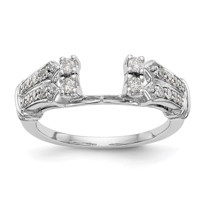 14K White Gold Real Diamond Wrap