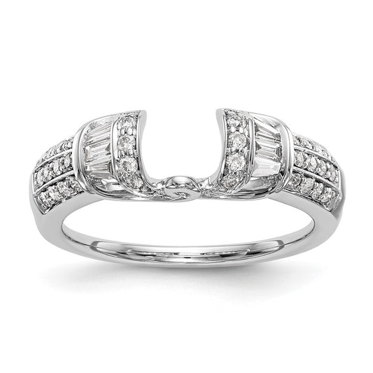 0.45ct. CZ Solid Real 14K White Gold WrapRing