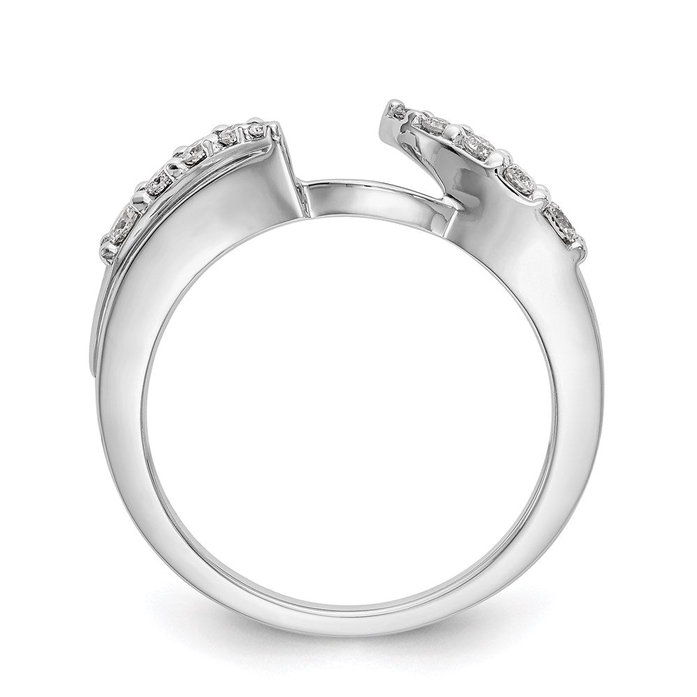 14K White Gold Real Diamond Wrap