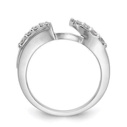 14K White Gold Real Diamond Wrap