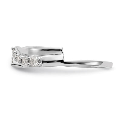 14K White Gold Real Diamond Wrap
