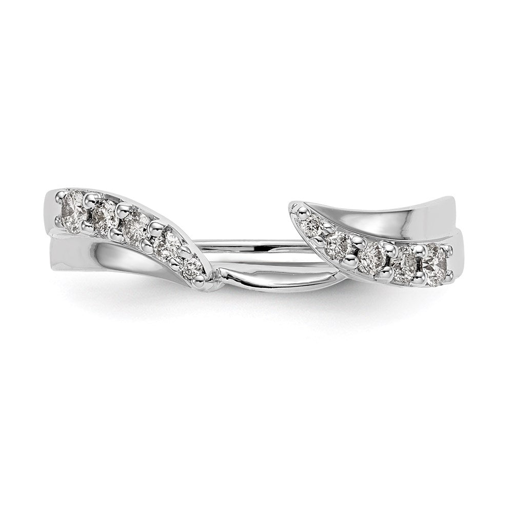 14K White Gold Real Diamond Wrap