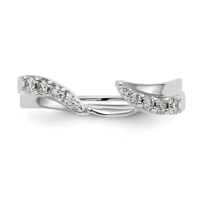 14K White Gold Real Diamond Wrap