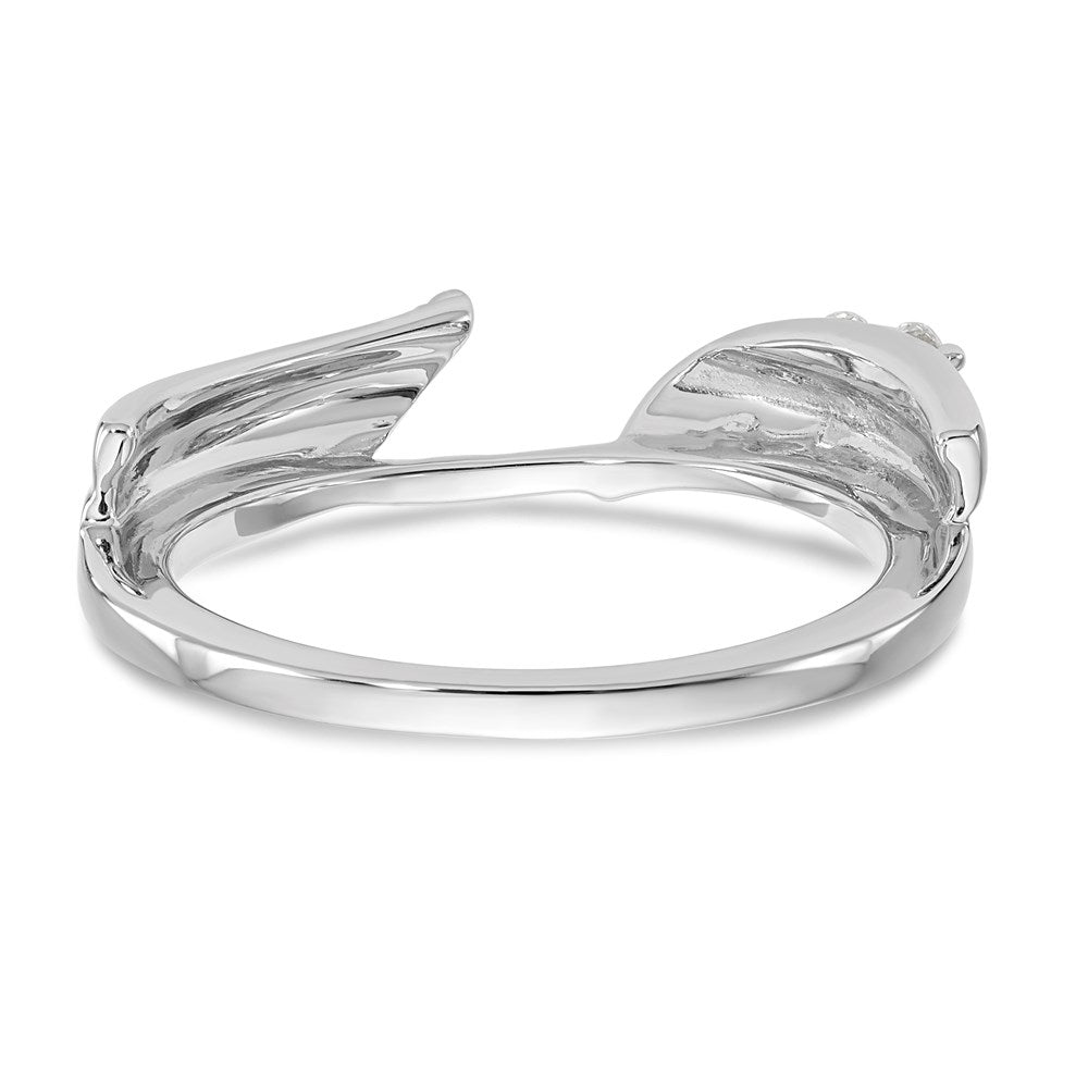 14K White Gold Real Diamond Wrap