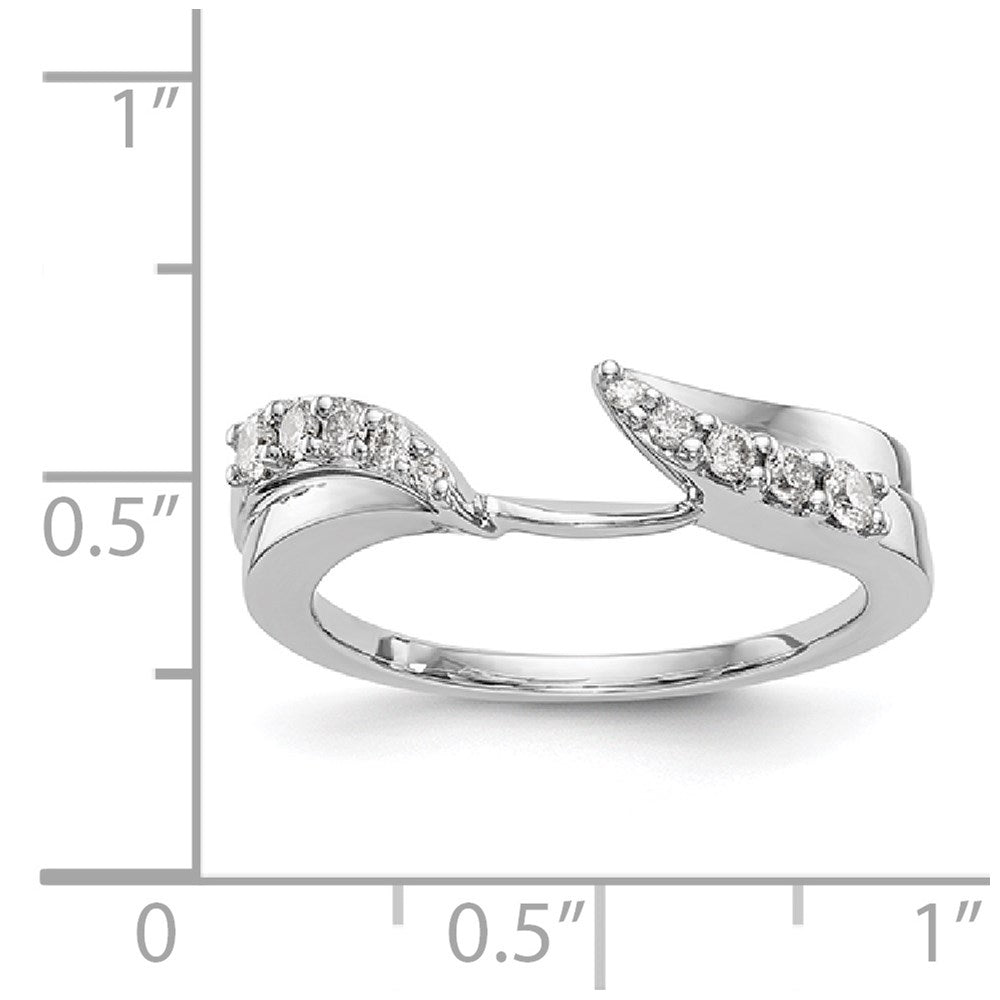 14K White Gold Real Diamond Wrap