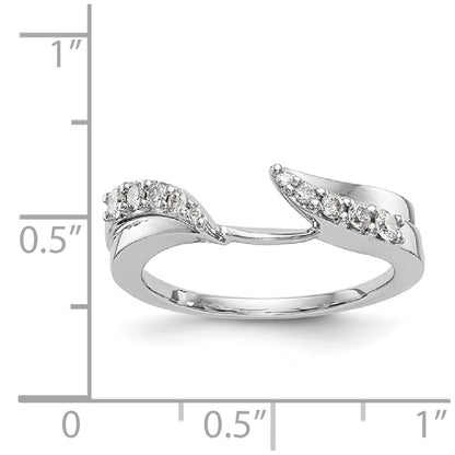 14K White Gold Real Diamond Wrap