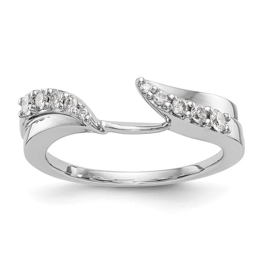 0.29ct. CZ Solid Real 14K White Gold WrapRing