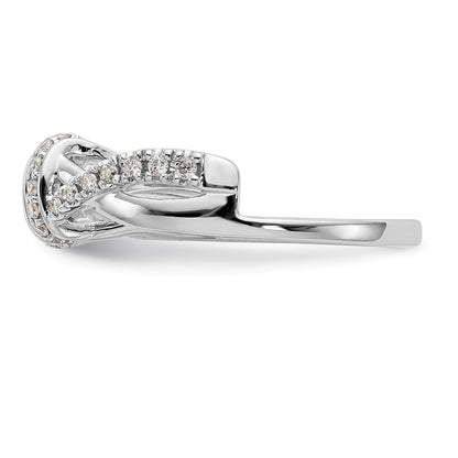 14K White Gold Real Diamond Wrap