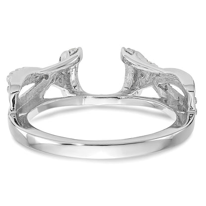14K White Gold Real Diamond Wrap