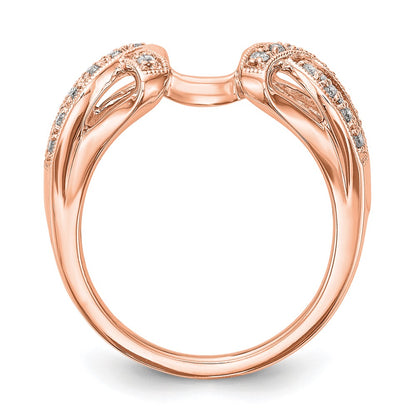 14K Rose Gold Real Diamond Wrap