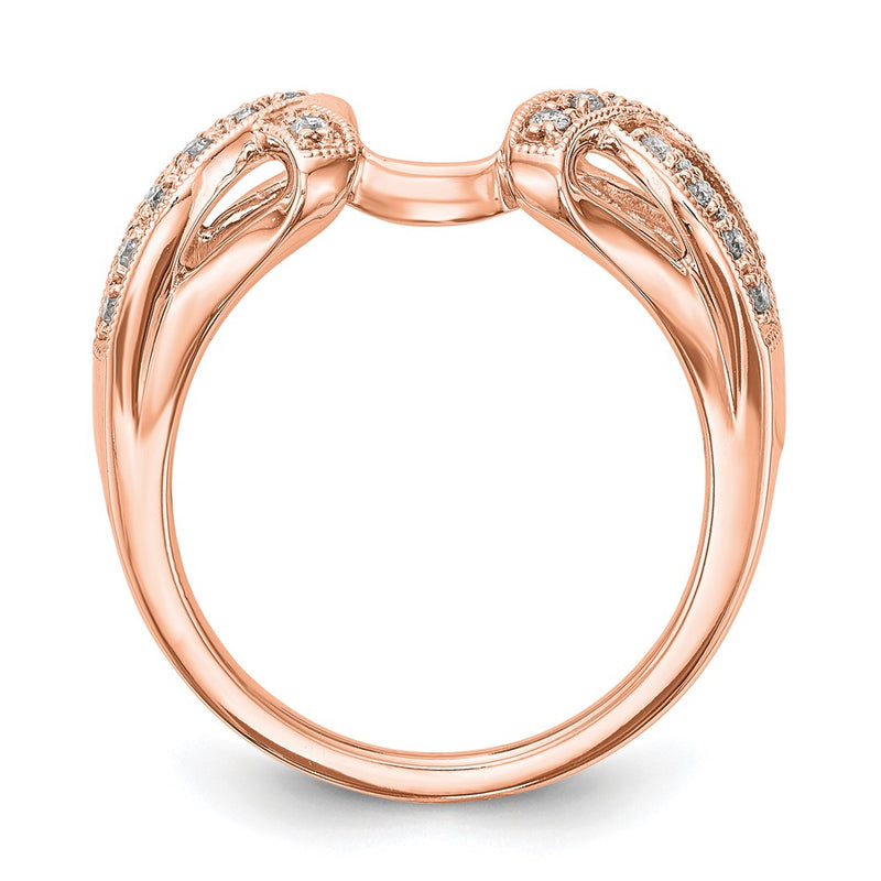 14K Rose Gold Real Diamond Wrap