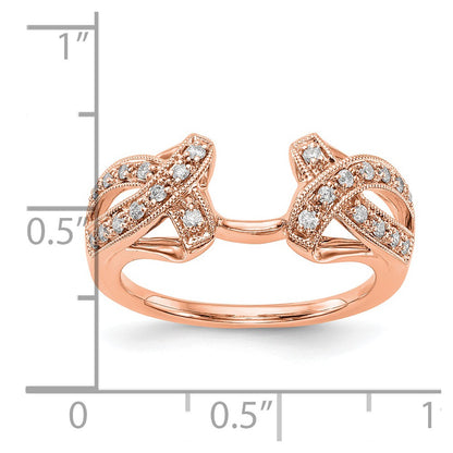 14K Rose Gold Real Diamond Wrap
