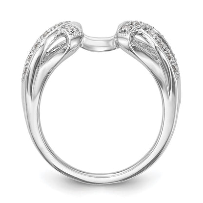 14K White Gold Real Diamond Wrap