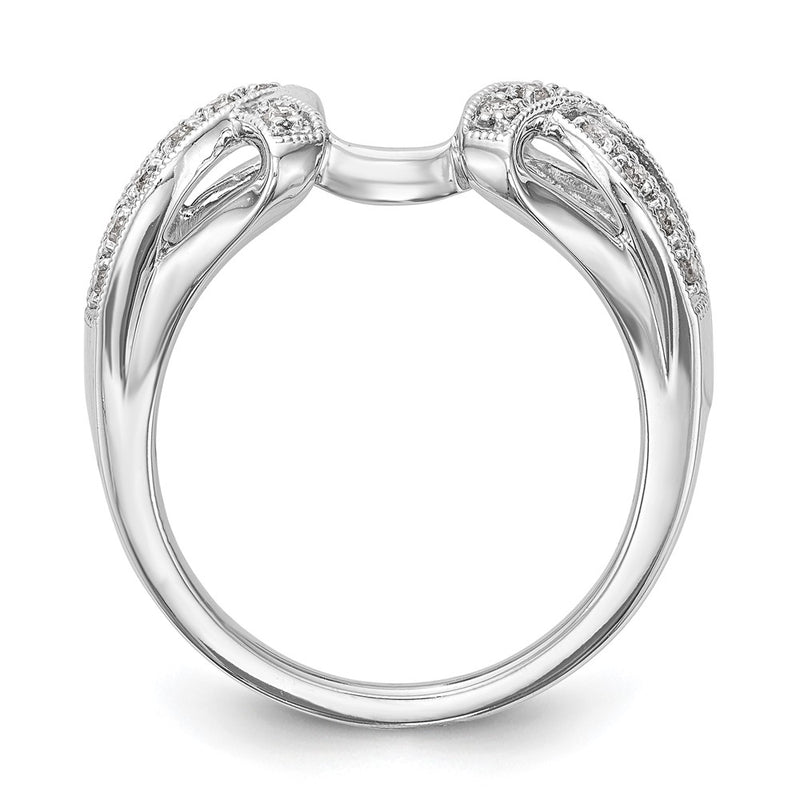 14K White Gold Real Diamond Wrap