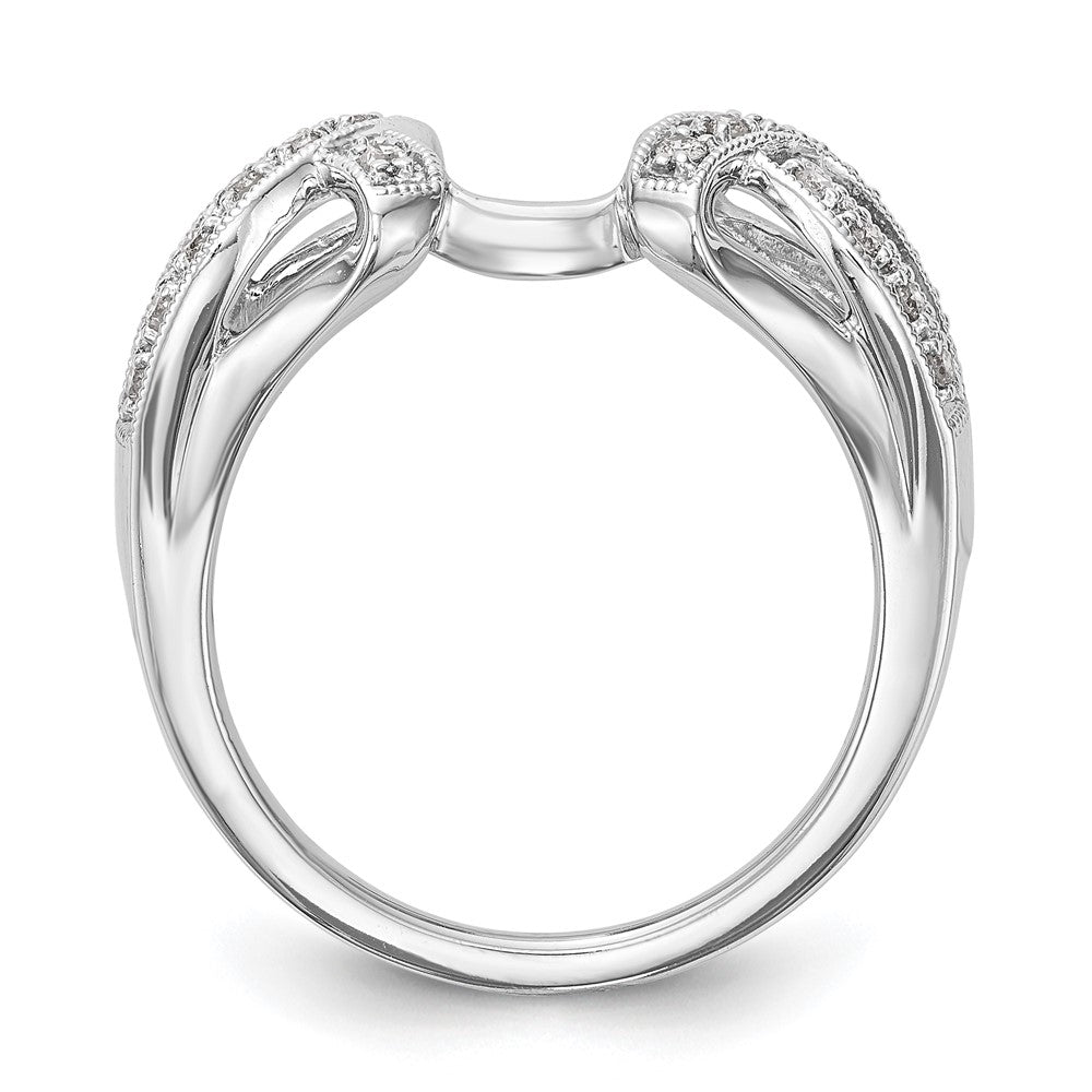 0.20ct. CZ Solid Real 14K White Gold WrapRing