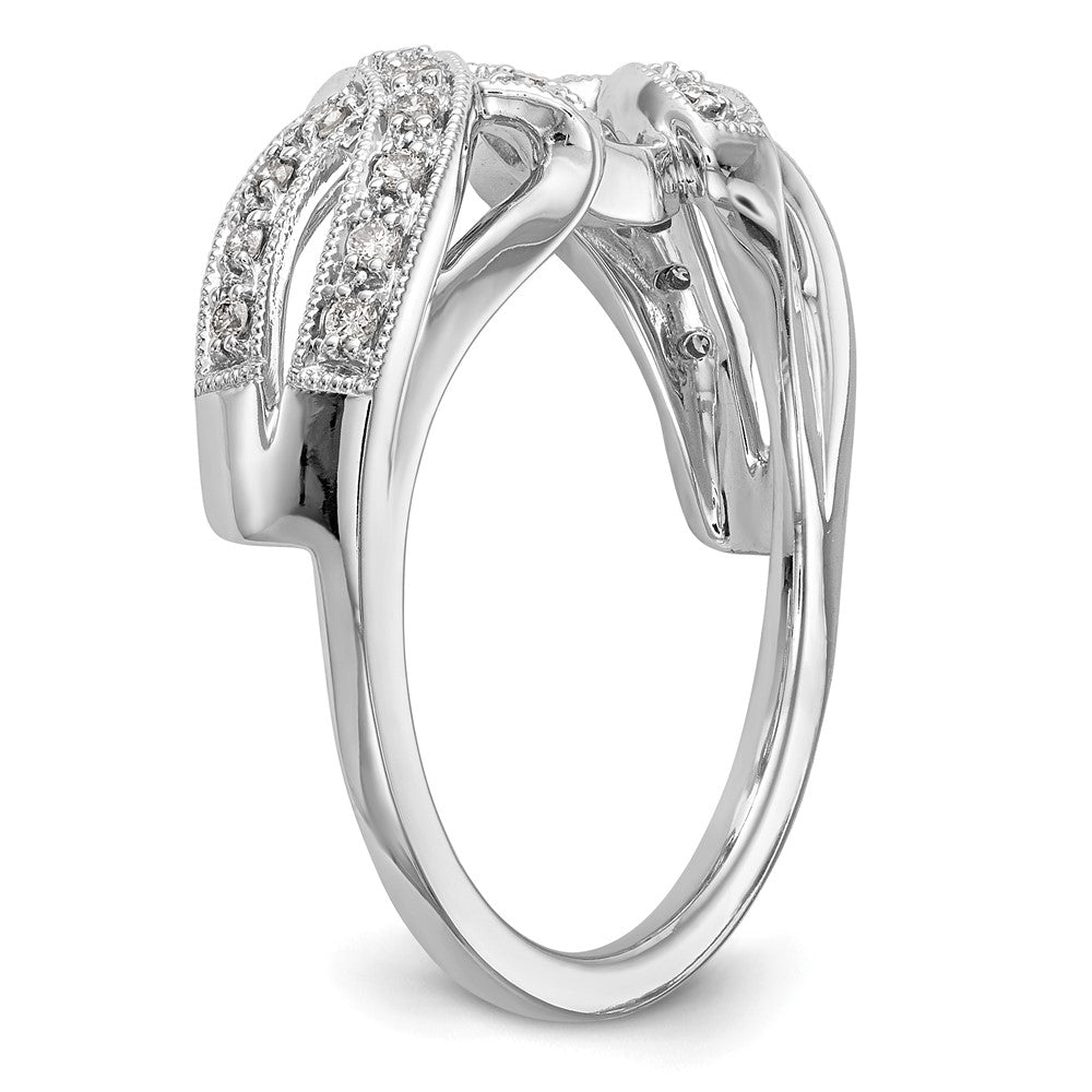0.20ct. CZ Solid Real 14K White Gold WrapRing